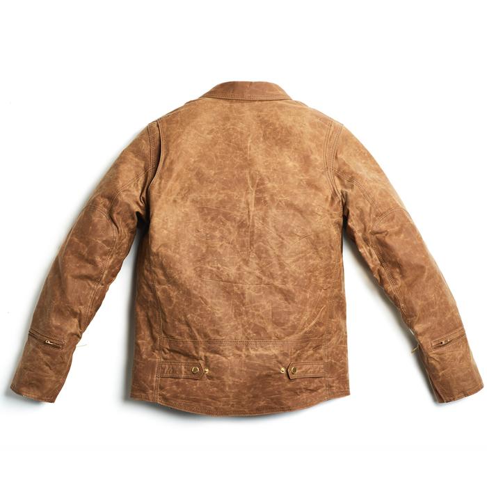 JANE MOTORCYCLES THE DRIGGS WAXED CANVAS FIELD TAN RIDING JACKET