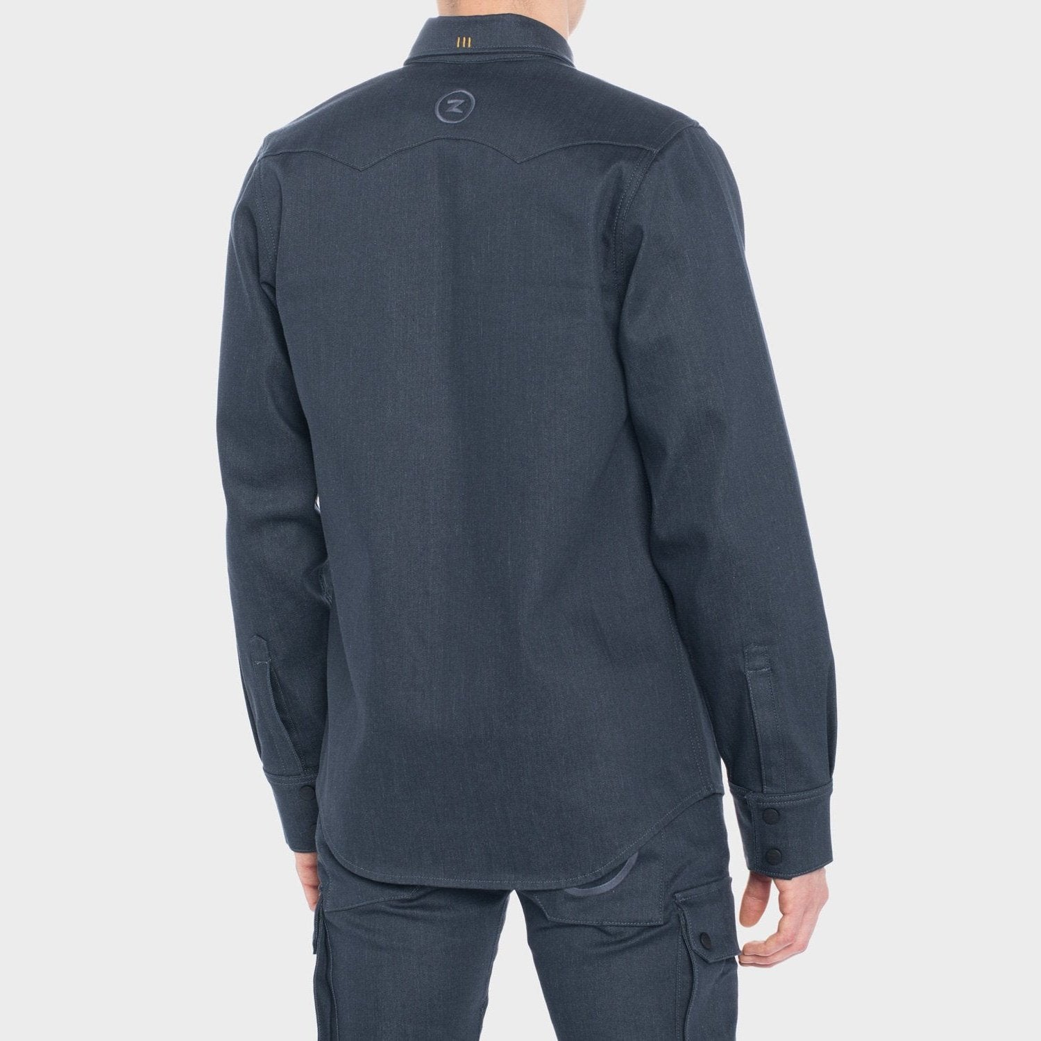 ZIN MOTOWEAR AUGUSTA - Abrasion-Resistant Stretch Denim Shirt - Charcoal