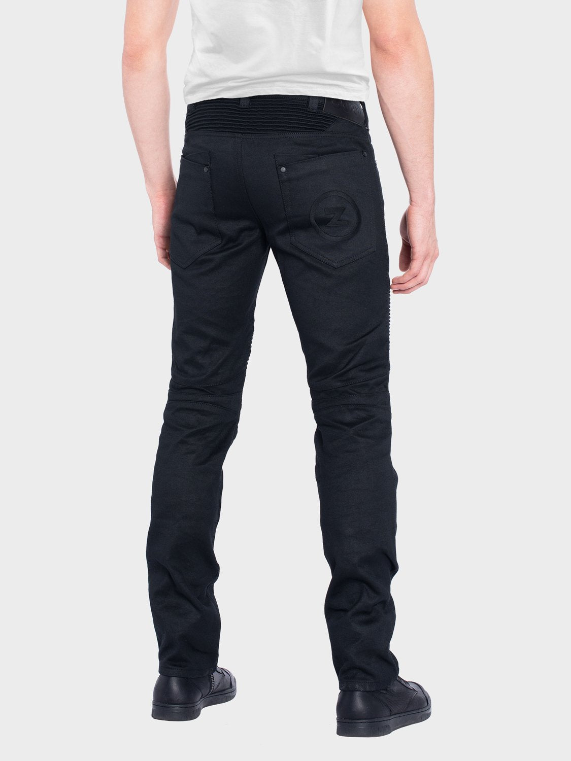 ZIN MOTOWEAR D618 - Abrasion-Resistant Stretch Denim Jeans - Black