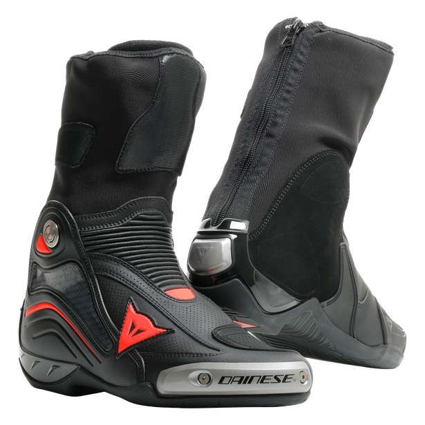 DAINESE AXIAL D1 AIR BOOTS BLACK/FLUO RED