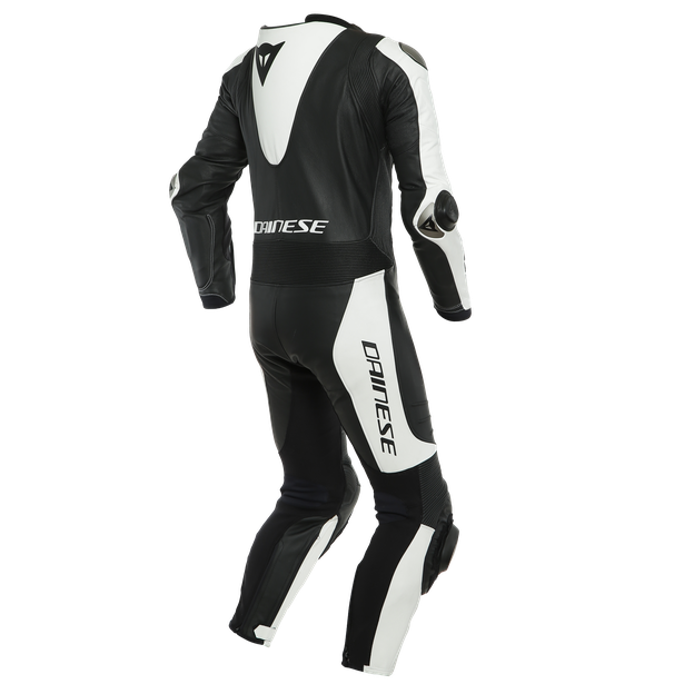LAGUNA SECA 5 1PC LEATHER SUIT PERF. BLACK/WHITE