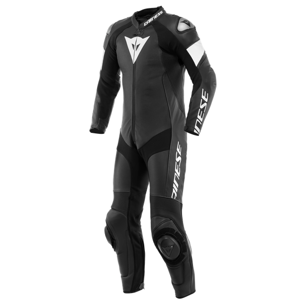 TOSA 1PC LEATHER SUIT PERF. BLK/BLK/WHT