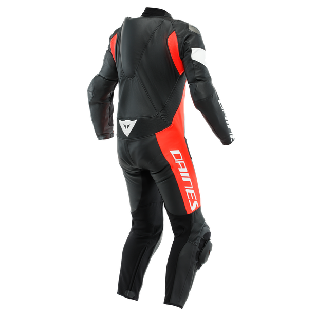 TOSA 1PC LEATHER SUIT PERF. BLK/RED/WHT