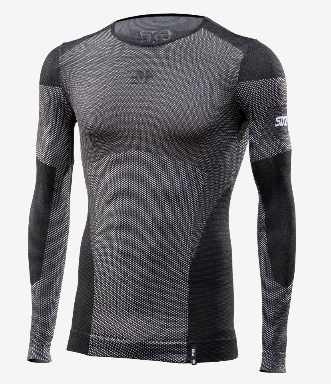 SIXS LONG SLEEVE ROUND NECK LIGHTWEIGHT - BLACK CARBON