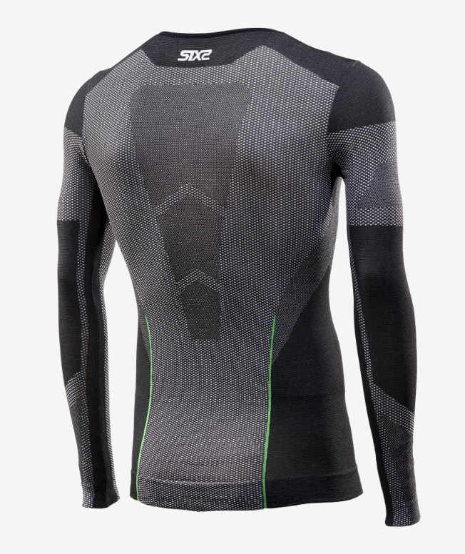 SIXS LONG SLEEVE ROUND NECK LIGHTWEIGHT - BLACK CARBON