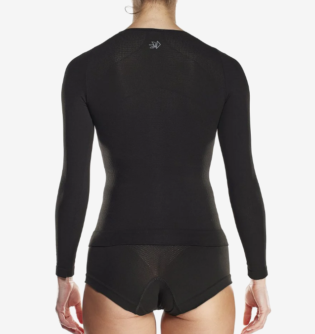 SIXS WOMENS LONG SLEEVE ROUND NECK 4 SEASON - BLACK