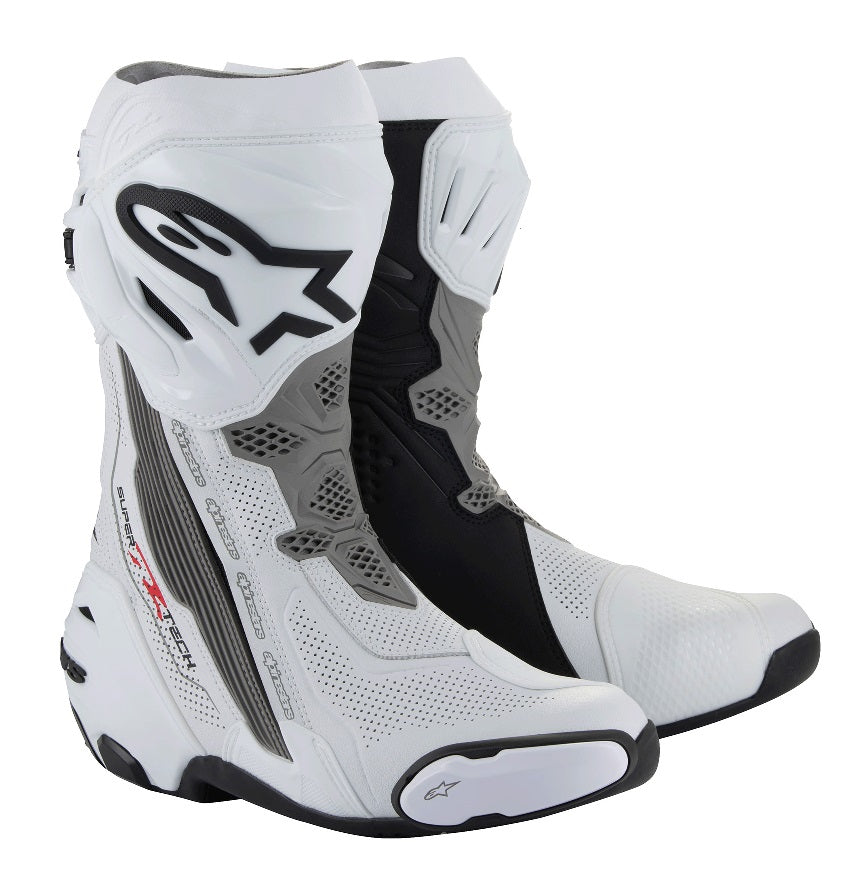 ALPINESTARS SUPERTECH R VENTED WHITE MID GREY BLACK