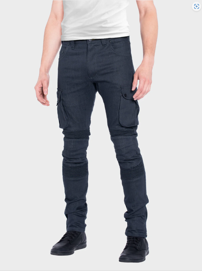 ZIN MOTOWEAR CITY - Abrasion-Resistant Stretch Denim Jeans - Charcoal