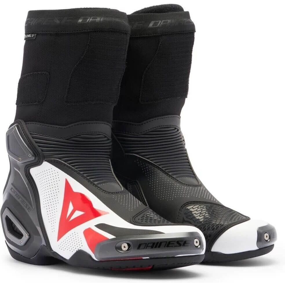 DAINESE AXIAL D2 AIR BOOTS BLACK/WHITE/LAVA RED