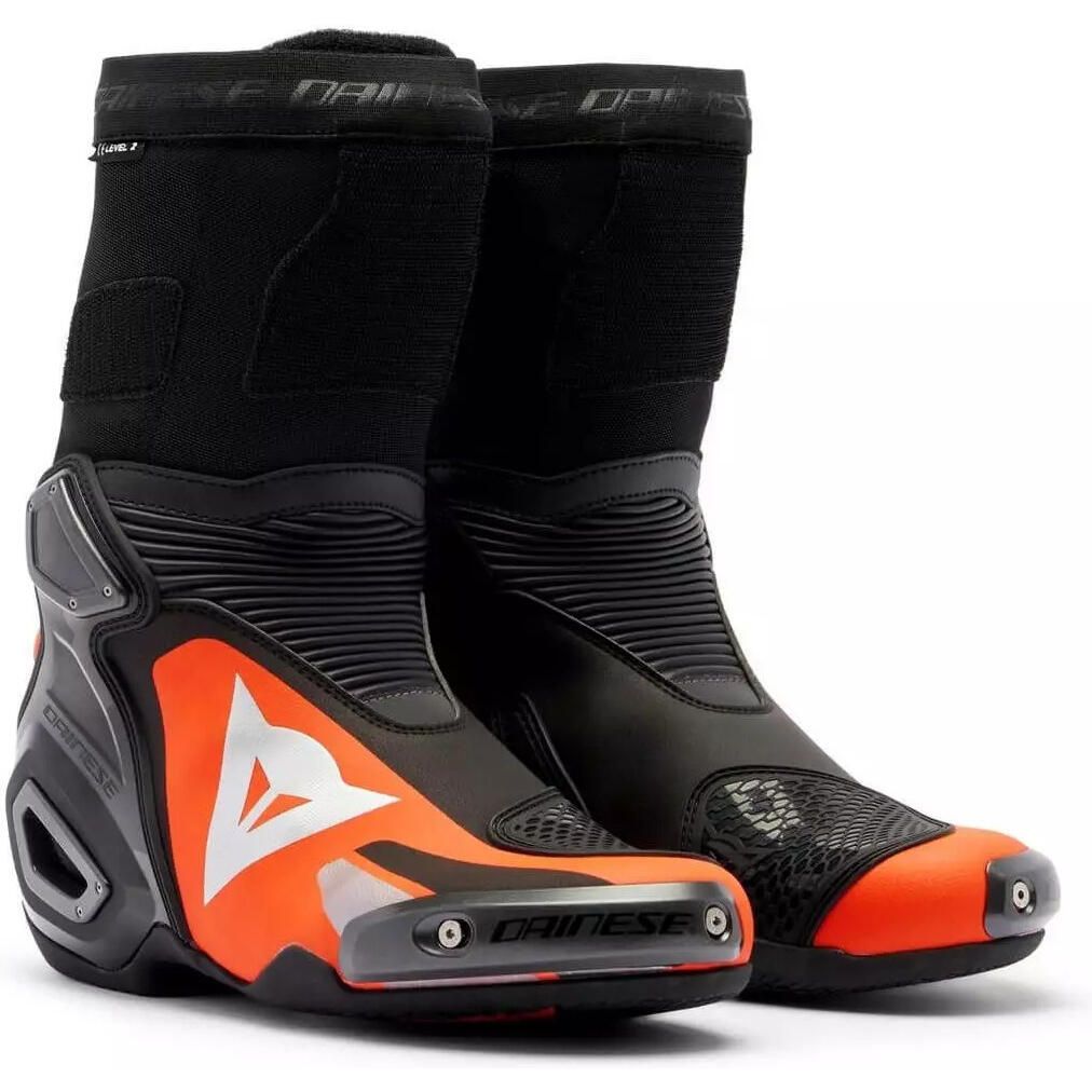 DAINESE AXIAL D2 BOOTS BLACK/RED FLUO