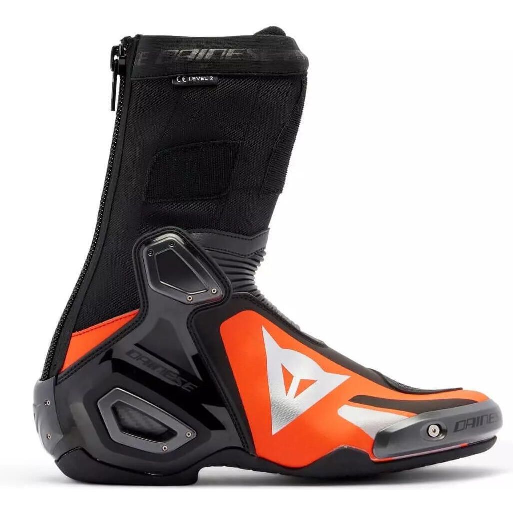 DAINESE AXIAL D2 BOOTS BLACK/RED FLUO