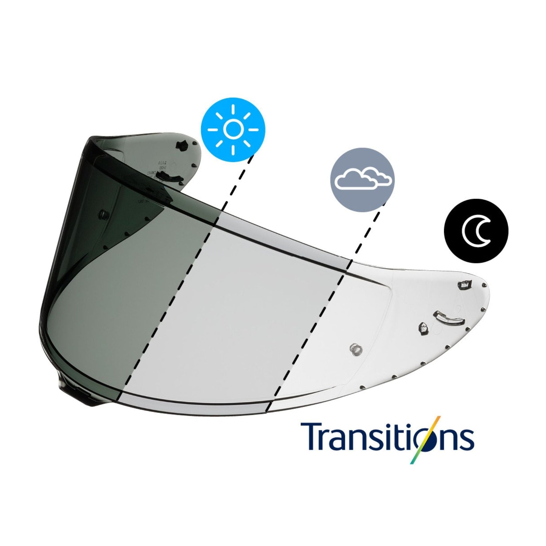 SHOEI CWR-F2 TRANSITIONS PHOTOCHROMIC SHIELD