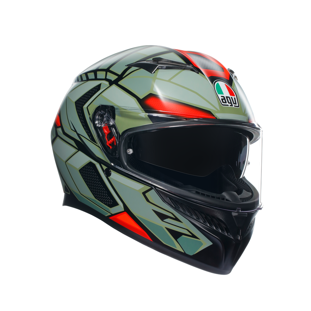 AGV K3 DECEPT MATT BLACK/GREEN/RED