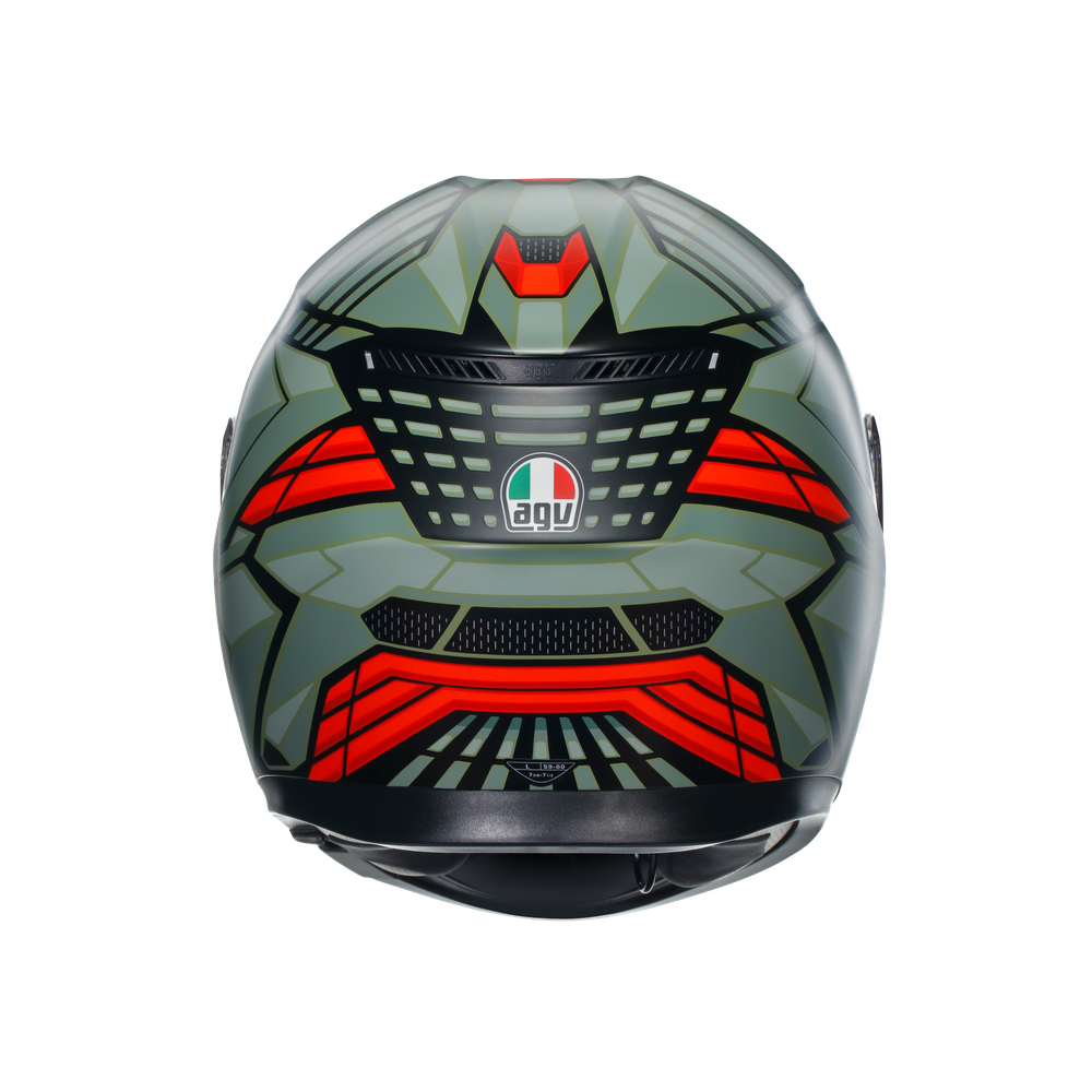 AGV K3 DECEPT MATT BLACK/GREEN/RED