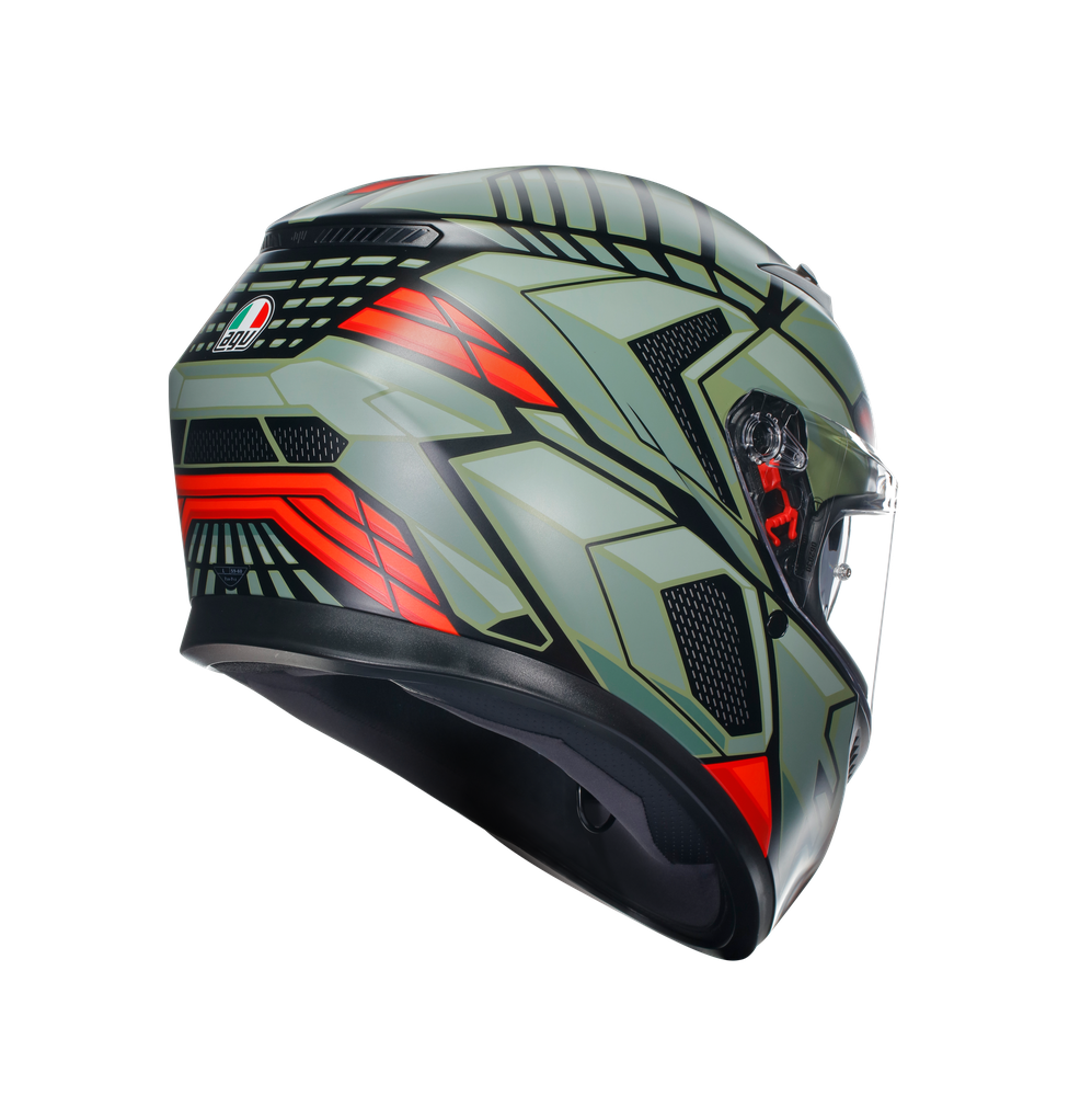 AGV K3 DECEPT MATT BLACK/GREEN/RED