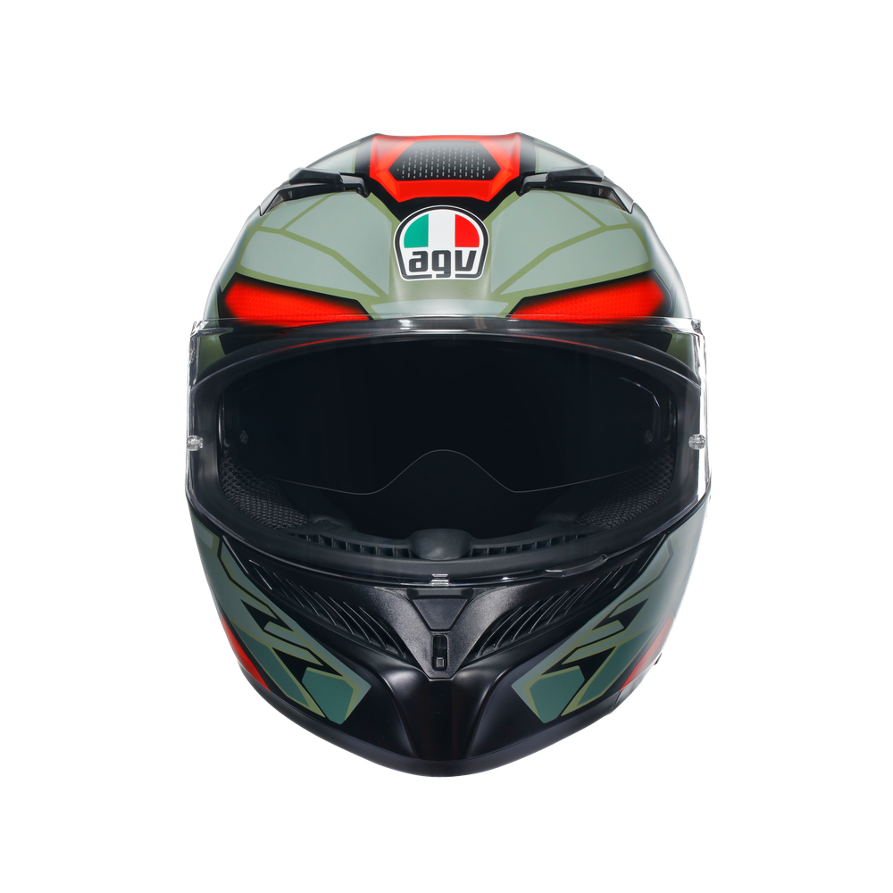 AGV K3 DECEPT MATT BLACK/GREEN/RED