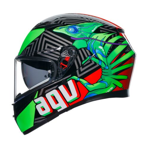 AGV K3 KAMALEON BLACK/RED/GREEN
