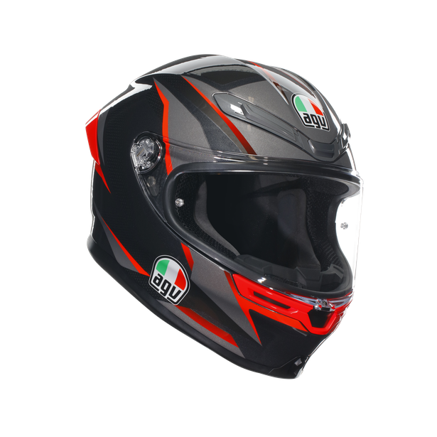 AGV K6 S SLASHCUT BLACK/GREY/RED