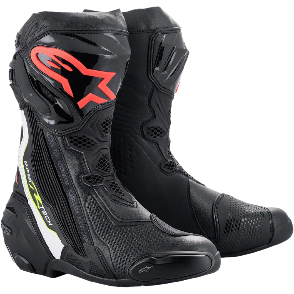 ALPINESTARS SUPERTECH R BLACK WHITE RED FLU YELLOW FLUO