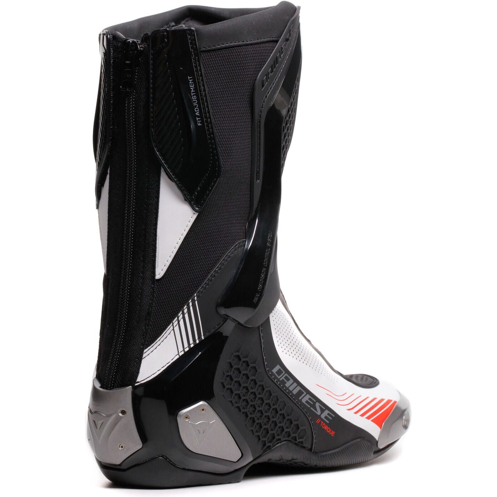 DAINESE TORQUE 4 AIR BOOTS BLACK/WHITE/RED FLUO