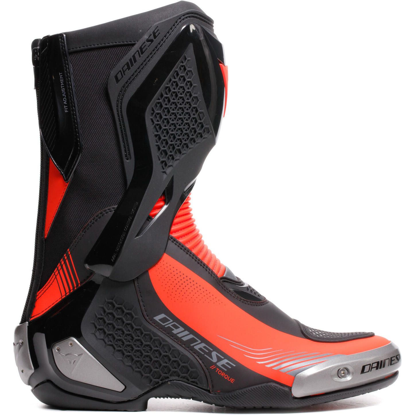 DAINESE TORQUE 4 BOOTS BLACK/RED FLUO