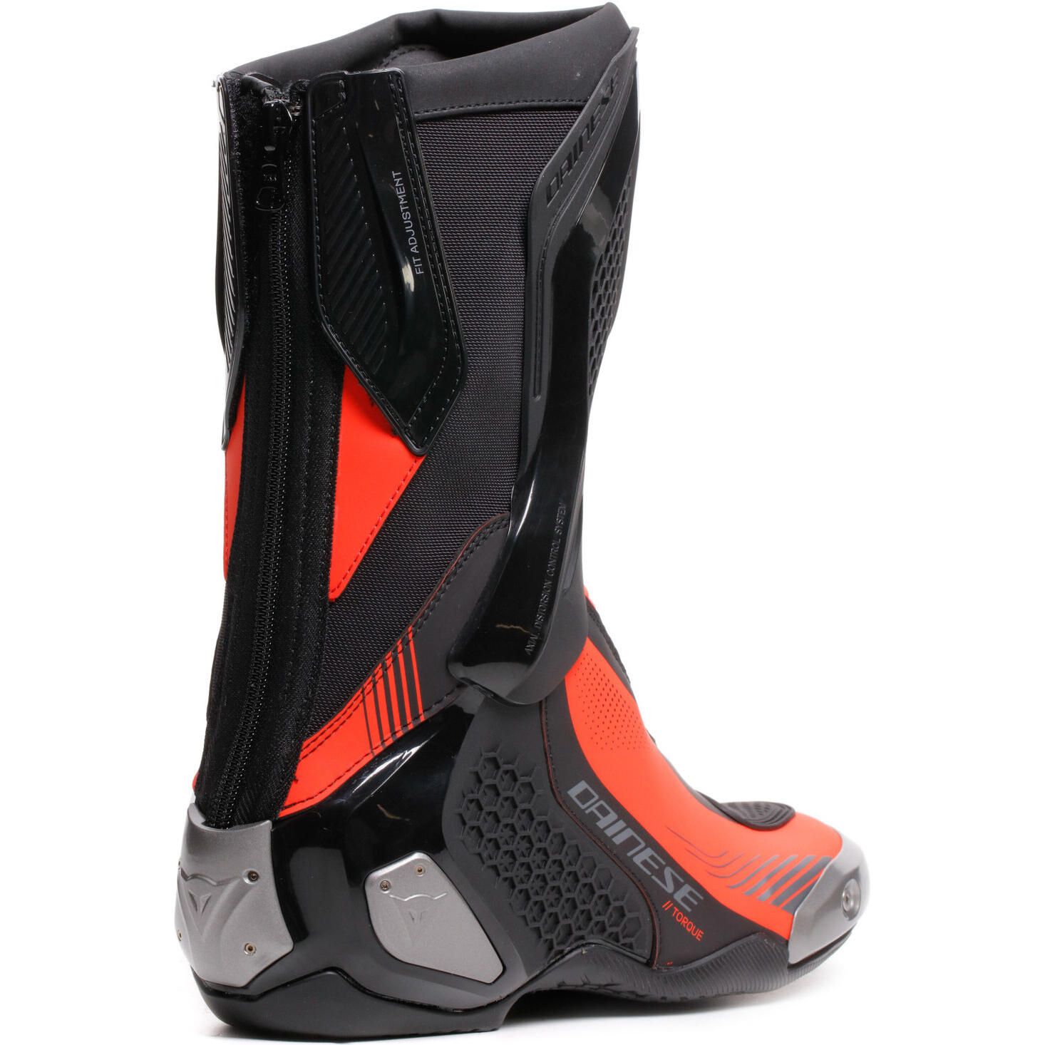 DAINESE TORQUE 4 BOOTS BLACK/RED FLUO