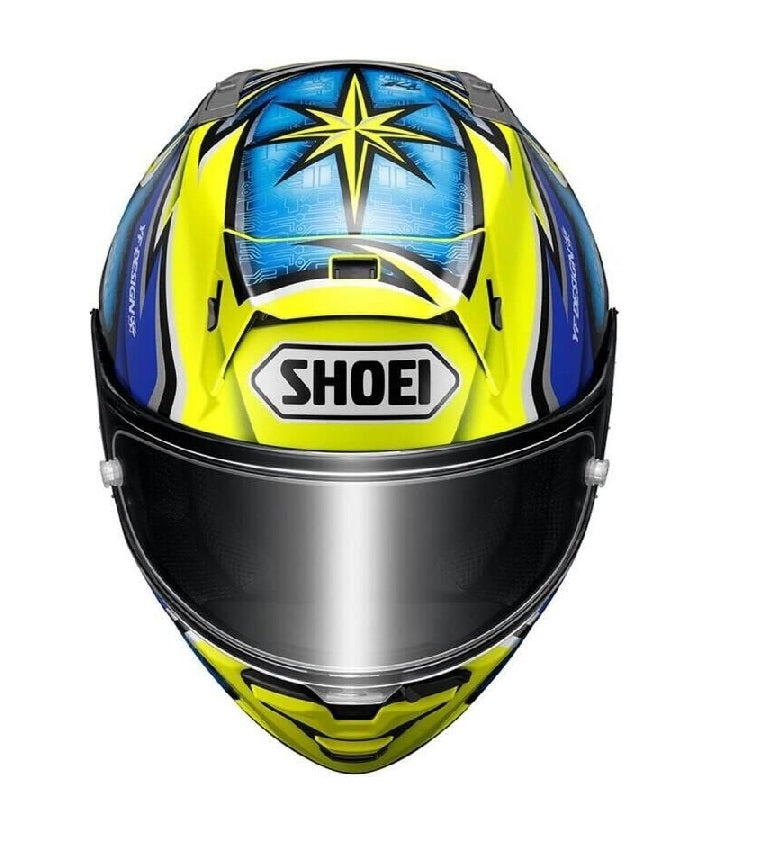 Shoei X-Fifteen Daijiro Blue/Hi-Viz Yellow/Black