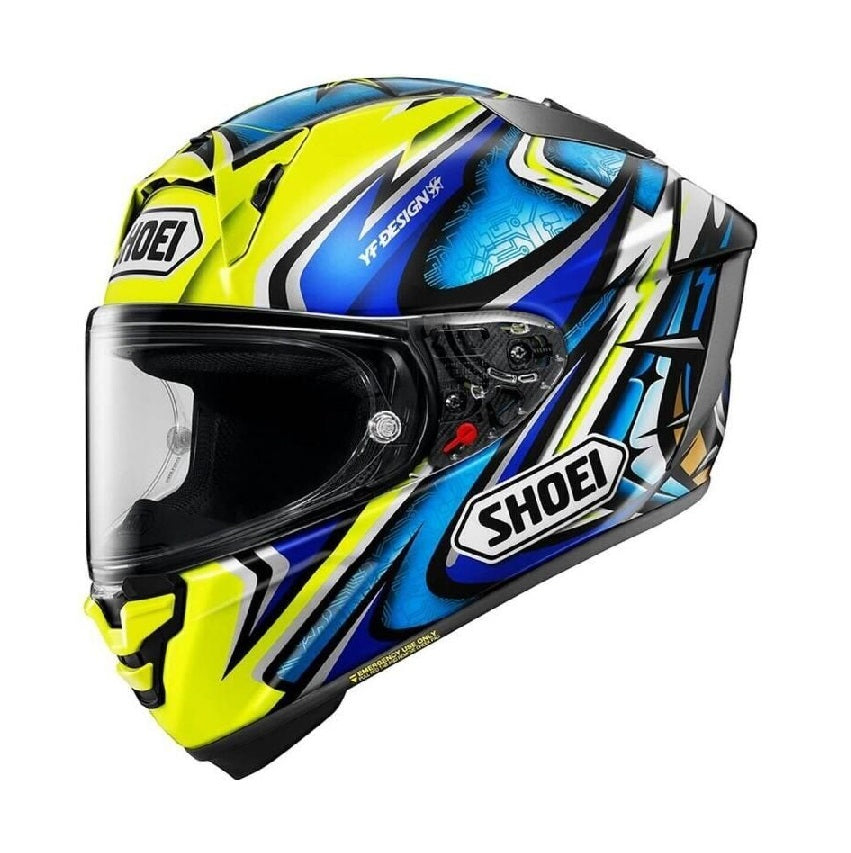 Shoei X-Fifteen Daijiro Blue/Hi-Viz Yellow/Black