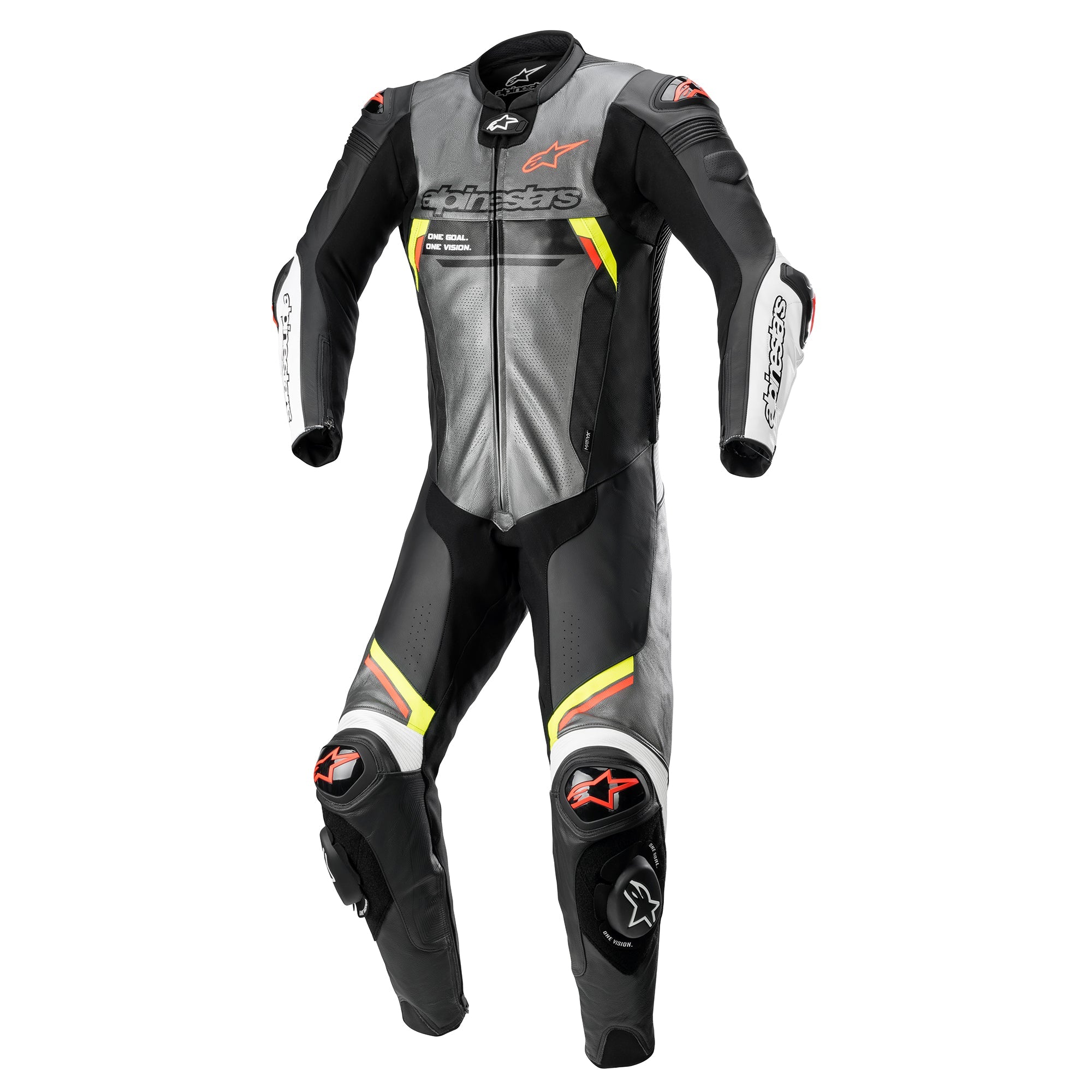 ALPINESTARS SUIT MISSILE IGNITION V2 1PC GRY/BLK/YLW/RED