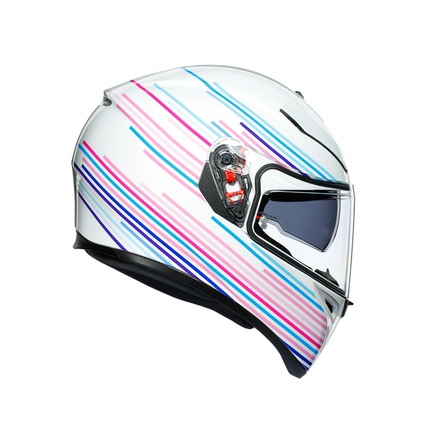 AGV K3 SV Multi Sakura Pearl White/Purple Maxi Pinlock