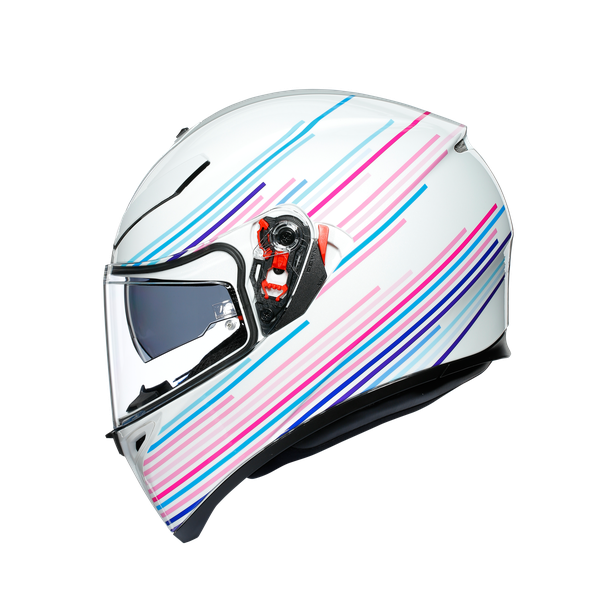 AGV K3 SV Multi Sakura Pearl White/Purple Maxi Pinlock