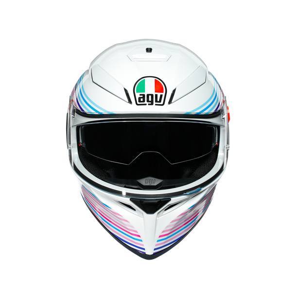 AGV K3 SV Multi Sakura Pearl White/Purple Maxi Pinlock