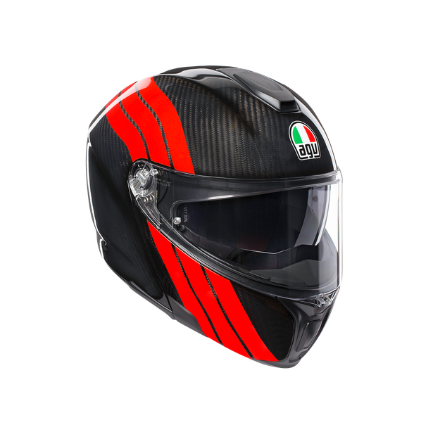 AGV Sportmodular Multi Stripes Carbon/Red