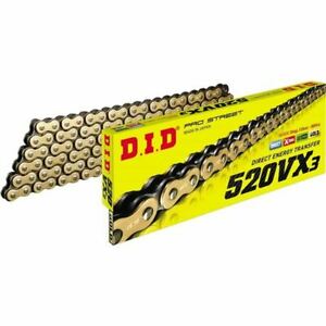 DID 520VX3-120 PRO-STREET ''X'' RING GOLD/BLACK