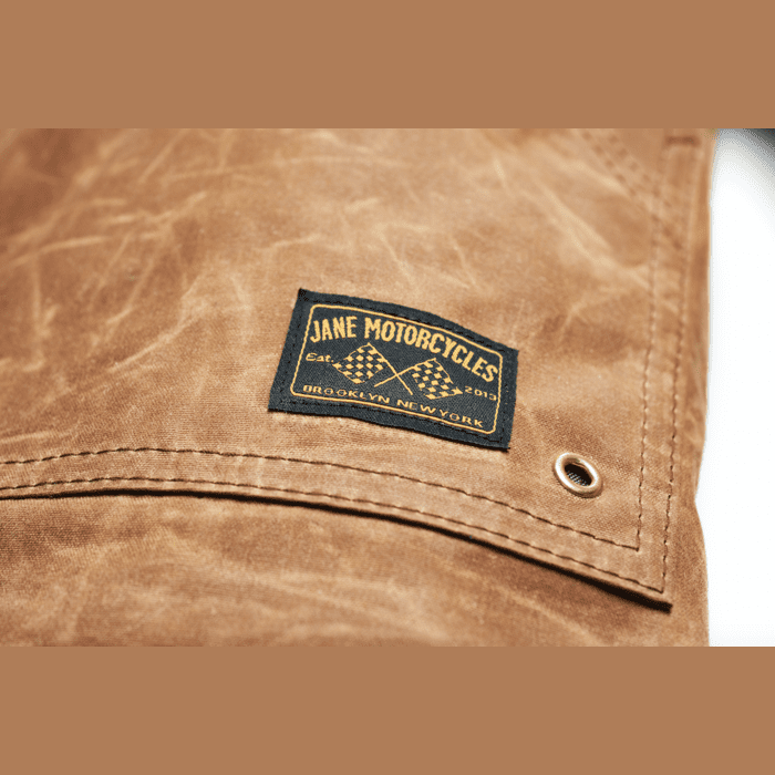 JANE MOTORCYCLES THE DRIGGS WAXED CANVAS FIELD TAN RIDING JACKET
