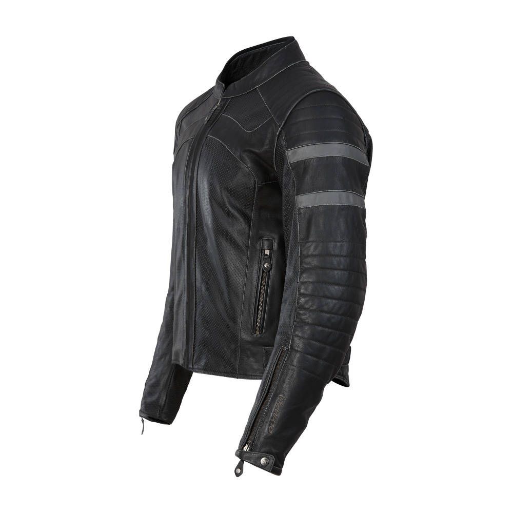 OLYMPIA LEATHER JACKET LONG BEACH BLACK