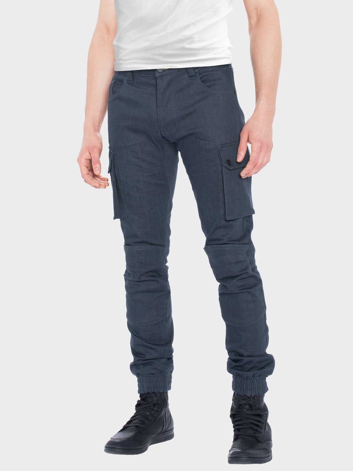 ZIN MOTOWEAR LIVIN - Abrasion-Resistant Stretch Denim Jeans - Charcoal