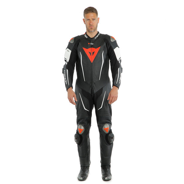 DAINESE MISANO 2 D-AIR PERF. 1PC SUIT BLK/BLK/WHT