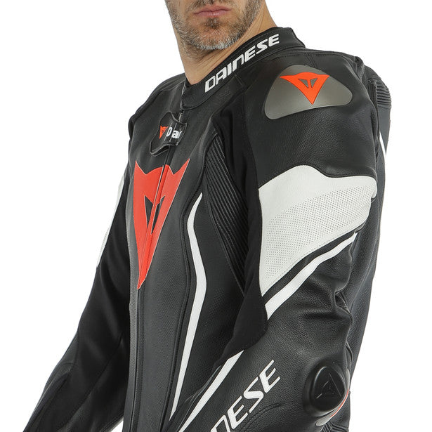 DAINESE MISANO 2 D-AIR PERF. 1PC SUIT BLK/BLK/WHT