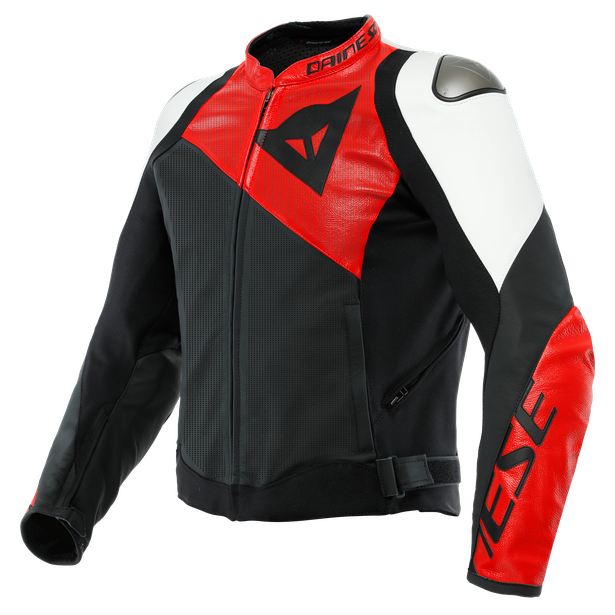 Dainese Sportiva Leather Jacket Perf Black/Red