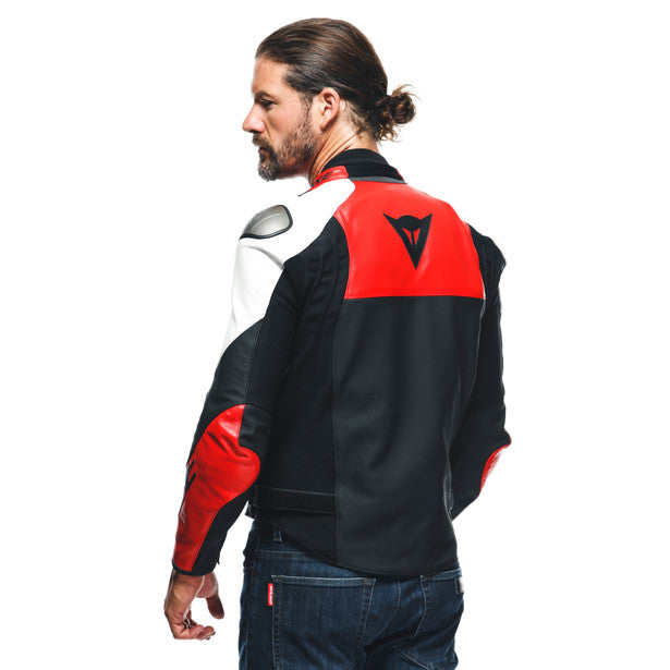 Dainese Sportiva Leather Jacket Perf Black/Red