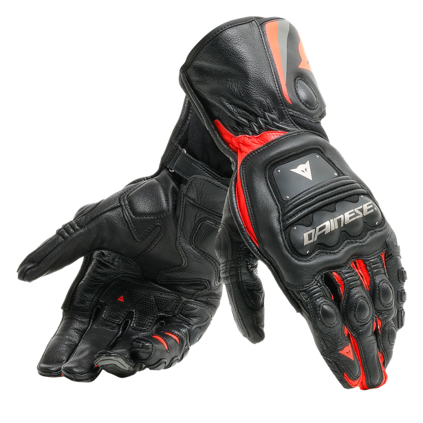 DAINESE STEEL PRO GLOVES BLACK/FLUO RED